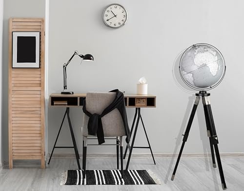 Replogle Willston 16" Gray Globe with Black Tripod Stand