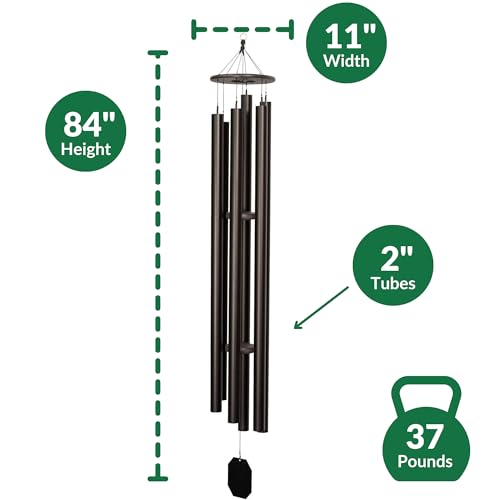 Lambright Country Chimes Extra-Large Personalized Wind Chime Sail 84" Tall Truillusion