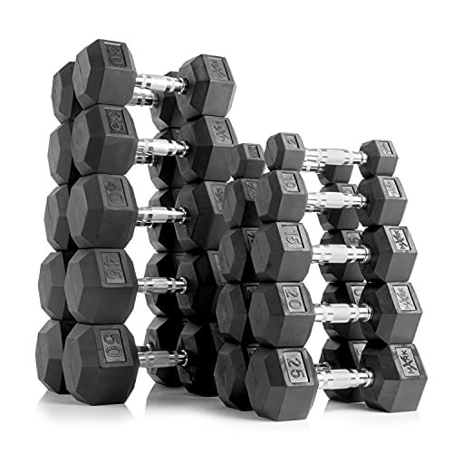 XMark Dumbbell Weights Set 550 lb Set with Rack and Bench