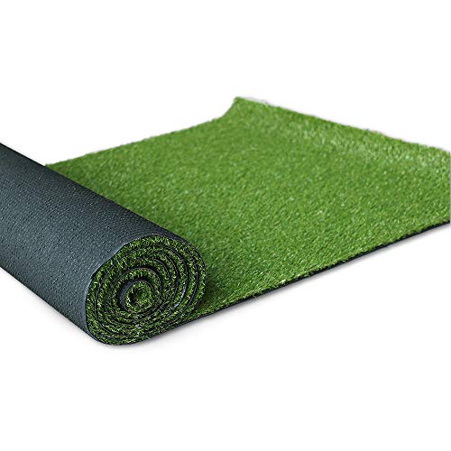 Griclner 0.8inch Synthetic Artificial Grass Turf with Drainage Holes 13FTx82FT