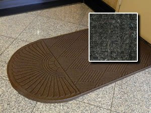 FloorGuard Heavy Duty All Purpose Entrance Mat Diamond 4' x 18' Charcoal