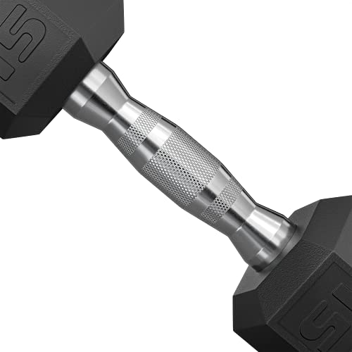 Epic Fitness Premium Hex Dumbbell Set with A-Frame Rack Black