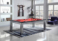 Playcraft Monaco 7' Slate Pool Table with Dining Top Silver