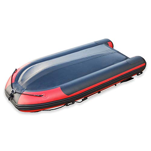 Seamax Recreational 10.8 Feet Inflatable Boat with High Pressure Airmat Floor for 4 Passengers Red
