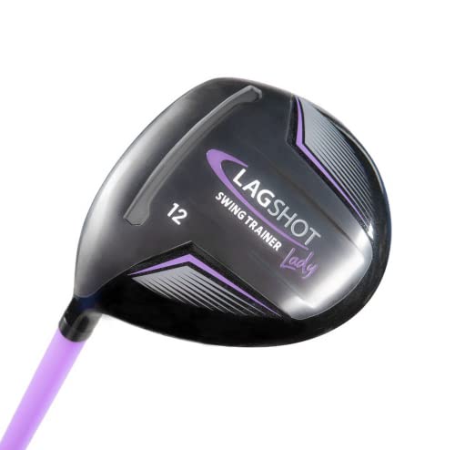Lag Shot Golf Lady Triple Threat Combo Swing Trainer Left Handed Purple Shaft