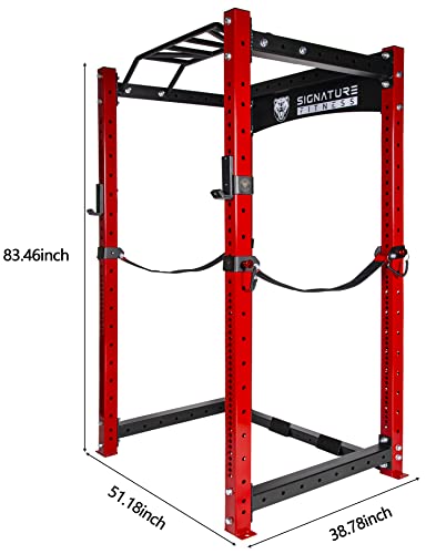 Signature Fitness SF-3 Power Cage Squat Rack Red