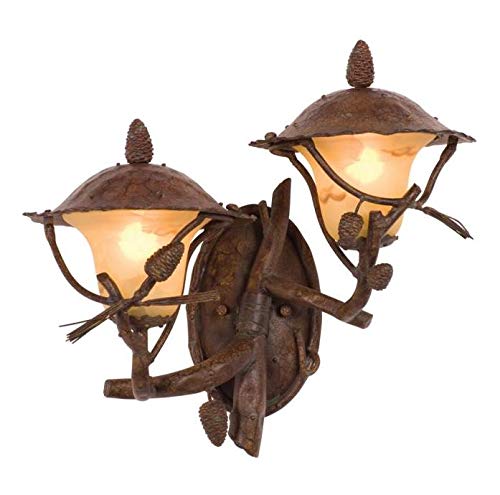 Kalco Ponderosa Outdoor 2 Light Wall Sconce Wood