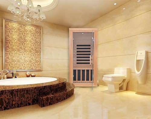 IKTG Infrared Sauna Room Low Magnetic Graphene Heating Canadian Hemlock Khaki