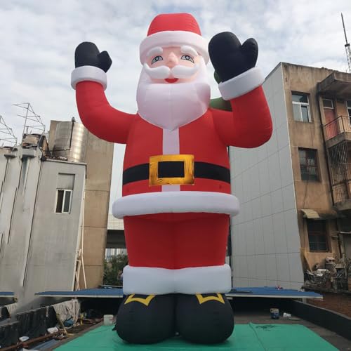YBZCHLM Giant Christmas Inflatable Santa Claus with Gift Bag and LED Lights Red Model 1 33ft