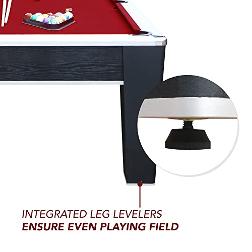Hathaway Mirage 88-in Pool Table Black/Red