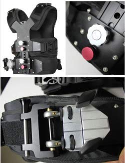 GOWE 1-8kg Load Steadycam Carbon Fiber Stabilizer with Vest and Sled Black