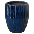 Emissary 21" Blue Stoneware Round Planter