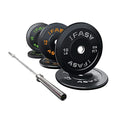 IFAST Home Gym 100LB Olympic Weight Set with 7Ft Barbell Bar