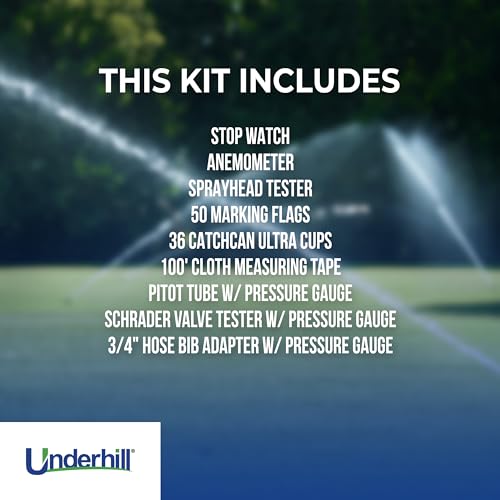 Underhill AuditMaster Commercial Sprinkler Performance Auditing Testing Kit Black