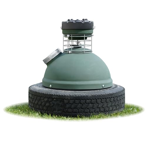 Capsule Game Feeders 250LB Capacity 360-Degree Broadcast Game Feeder Green