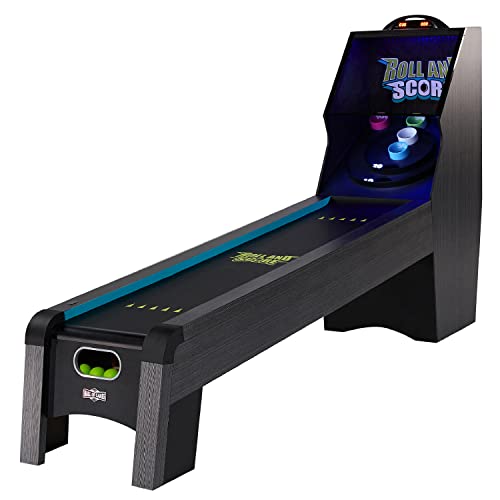 Hall of Games 108" Roll and Score with LED Lights and Electronic Scorer Black/Blue