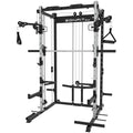 EonfitOmni Power Rack Smith Machine for Home Gym System Black
