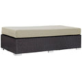 America Luxury - Outdoor Modern Contemporary Urban Design Rectangle Ottoman Beige