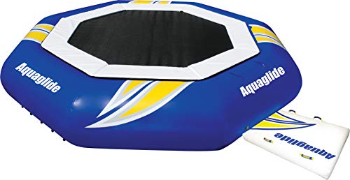 AQUAGLIDE Supertramp 17 Floating Trampoline with Swimstep Multicolor