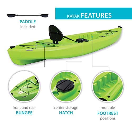 Lifetime Tioga Sit-On-Top Kayak with Paddle Lime