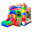 Pogo Bounce House Inflatable Bounce House with Slide Building Block