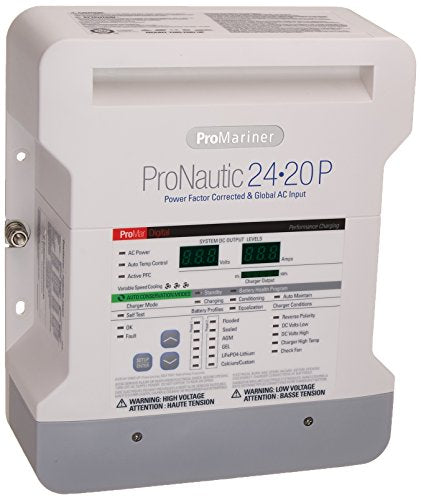 ProMariner 63170 ProNauticP Series 2420P 24V 20A Battery Charger Black