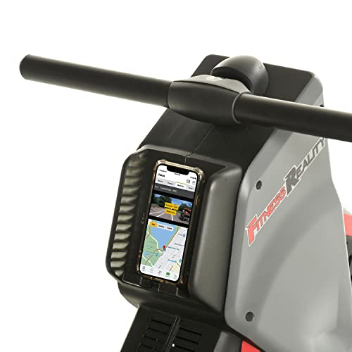 Fitness Reality Air & Magnetic Rowing Machine with On Demand Coaching Black