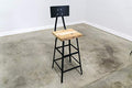 Barn XO Reclaimed Urban Bar Stools Set of 4 with Steel Backs 30" H Raw & Un-Protected