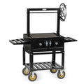TITAN GREAT OUTDOORS Ash & Ember Santa Maria Grill with Adjustable Grate Height, Ceramic Brick Lining, V-Grates & Grease Trap