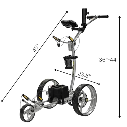 BAT-CADDY ELECTRIC GOLF CADDY X8R Remote Control Golf Push Cart Titanium Silver