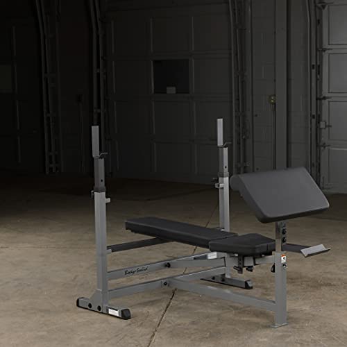 Body-Solid Olympic Combo Bench with Preacher Curl and LAT Pulldown Black