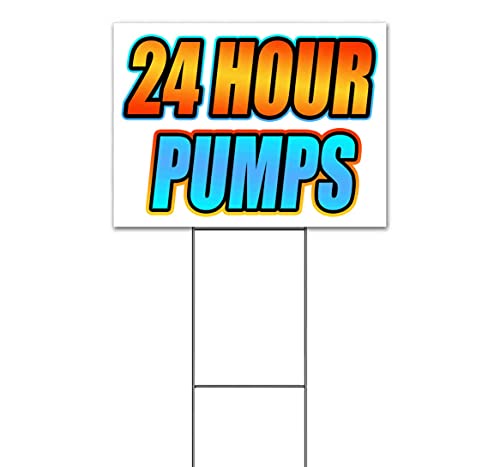 TampaPrinting 24 Hour Yard Sign (18" x 24") with Metal Step Stake