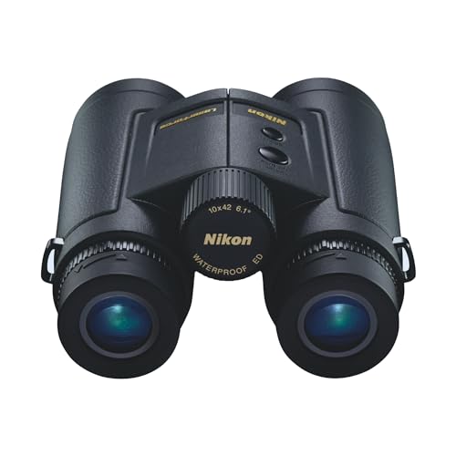 Nikon LaserForce 10x42 Rangefinder Binoculars Bundle with Lens Pen, Case, Cleaning Cloth Black