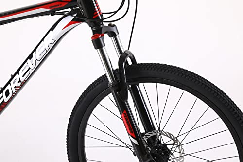 MXMO 27 Speed Adult Mountain Bike 26/27.5 Inch Aluminum Frame Dual Disc Brakes Red