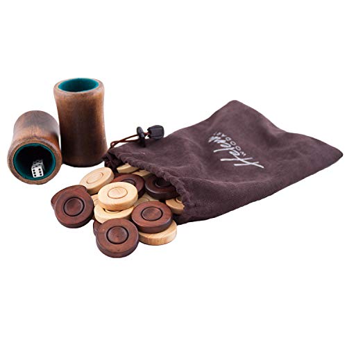 Helena Wood Art Asia Backgammon Set with Number Counter Rosewood