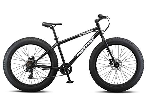 Mongoose Malus Fat Tire Mountain Bike 26-Inch Matte Black