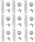 Generic Global Advertising Solutions Rectangle Feather Flag Telescoping Hardware 15ft Pole Kit Pack 9
