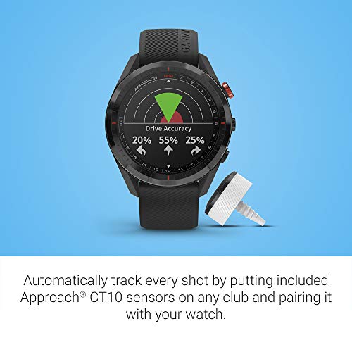 Garmin Approach S62 Golf GPS Watch Bundle Black