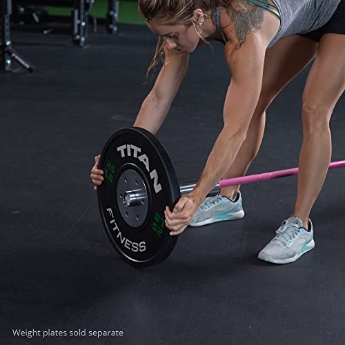 Titan Fitness Women's Pink Cerakote 15 KG 25MM Titan Series Barbell - USA Made, 1,500 LB Capacity