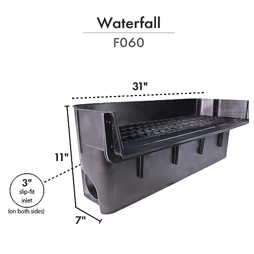 HALF OFF PONDS Savio Pond Free Waterfall Kit with MatrixBlox, 6100 GPH Pump, 10' x 30' PVC Liner Black