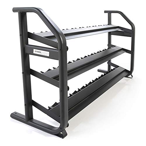 Power Systems Denali ProStyle Dumbbell Rack with Built-in Saddles - Reinforced Steel - Black Powder Coated