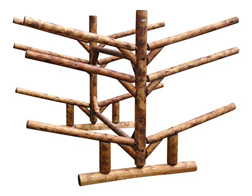 Log Kayak Rack Low 4 Kayak Plus 2 SUP Rack Canyon Brown
