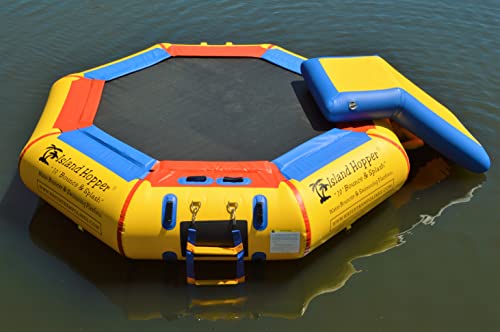 Island Hopper 10' Bounce N Splash Water Park with Bouncer Slide Yellow