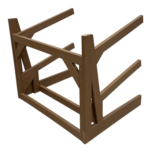 Log Kayak Rack One-Sided Recycled Poly Kayak Rack Nutmeg Brown