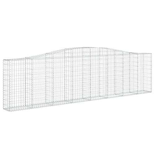 Arched Gabion Baskets 2 pcs 157.5"x11.8"x39.4"/47.2" Galvanized Iron White Black Other