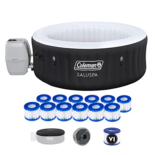 Coleman SaluSpa 4-Person Inflatable Hot Tub with 120 AirJets Black