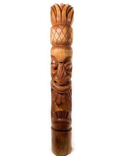 Tikimaster Outdoor Tiki Totem 60" Natural Royal Palm Finish