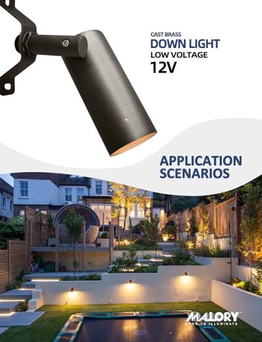 MALORY Brass Landscape Spot Down Light 12 Pack Bronze