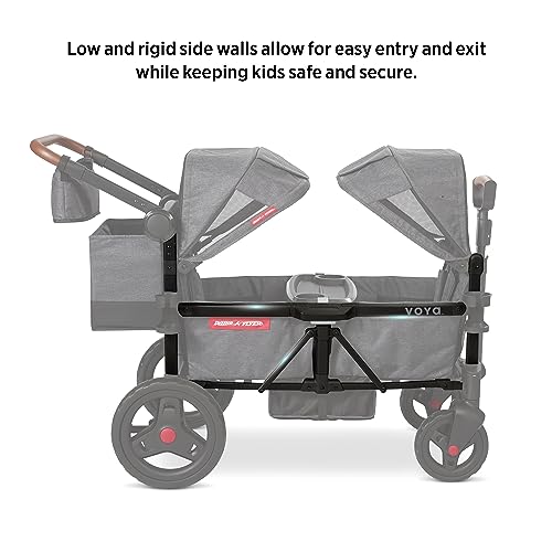 Radio Flyer Voya 2-Seater Stroller Wagon Gray