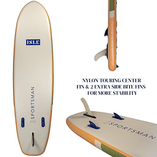 ISLE Sportsman Inflatable Fishing Stand Up Paddle Board Moss/Sun